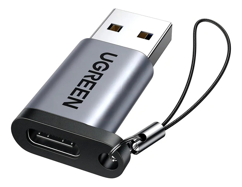 Adaptador UGREEN USB 3.0 a USB-C, Carga Rápida 3A y Transferencia 5 Gbps