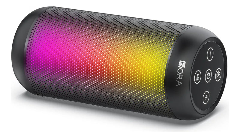 Bocina Bluetooth Portátil con Subwoofer y Luces RGB, Altavoz Inalámbrico USB/TF/AUX