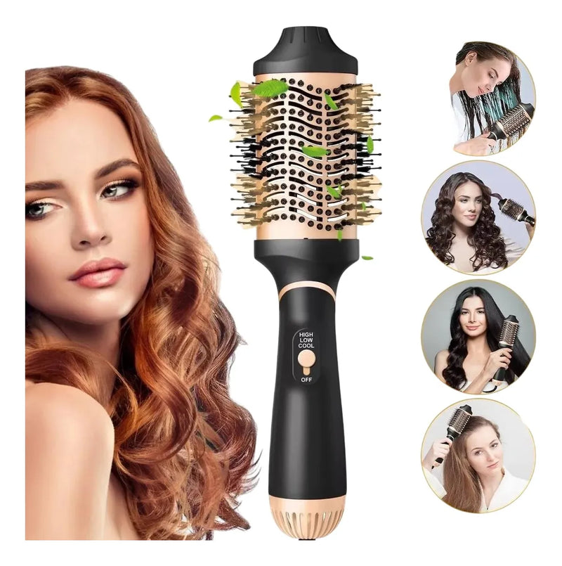 Cepillo Moldeador 4 en 1, Alacia, Riza, Seca y Peina