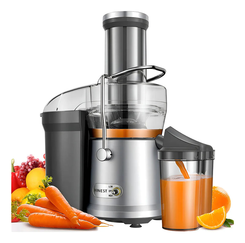 Xinest Extractor de Jugos 1200W Automático para Frutas y Verduras
