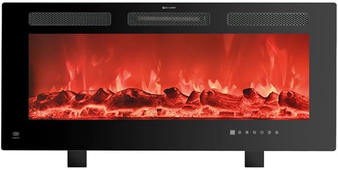 Chimenea Eléctrica AVERA 42'' con WiFi, 3 en 1 Empotrable, De Pared o De Pie, Flama LED 7 Colores