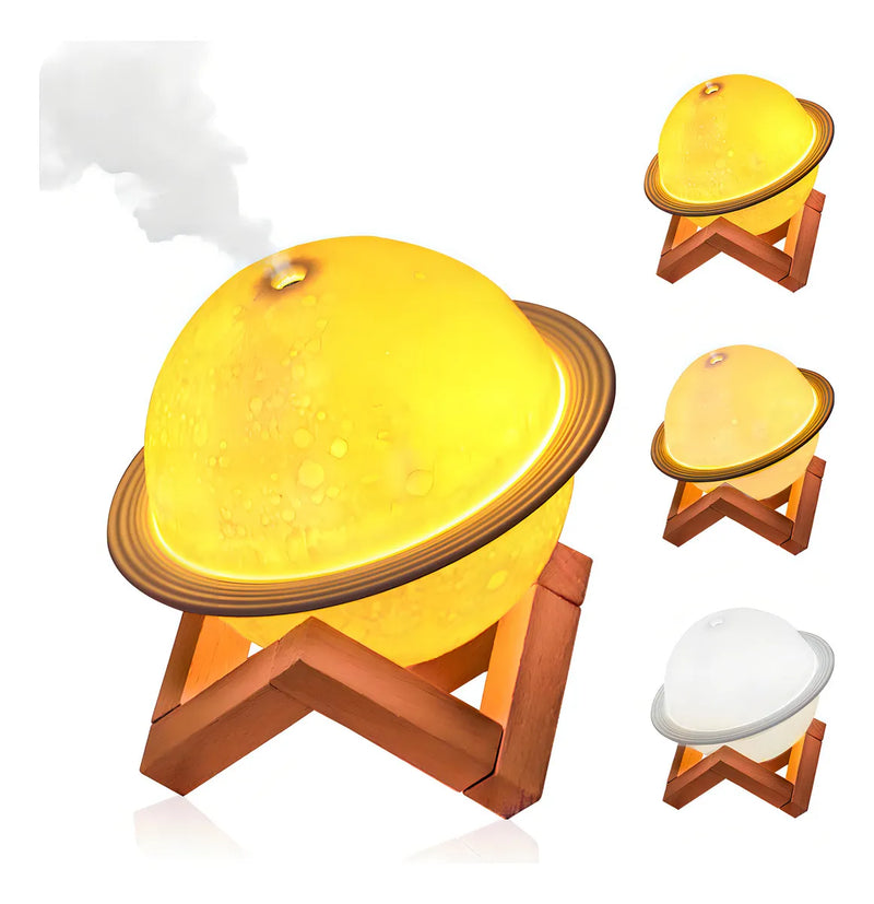 Ichido Humidificador Luna LED USB, Aromaterapia Silencioso con 3 Luces