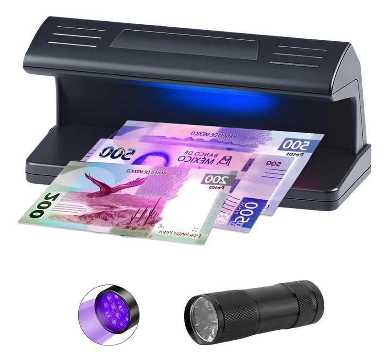 Lámpara UV Portátil, Detector de Billetes Falsos y Linterna Ultravioleta