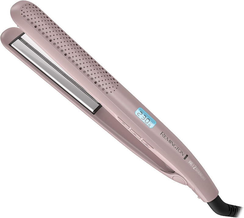Plancha Alaciadora Remington Wet2Straight S27A, Seca y Alisa en un Solo Paso con Placas de Cerámica y Tecnología Antifrizz