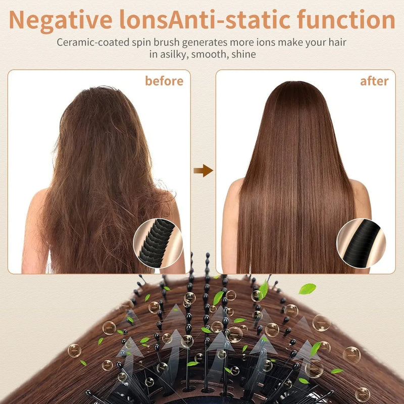 Cepillo Moldeador 4 en 1, Alacia, Riza, Seca y Peina