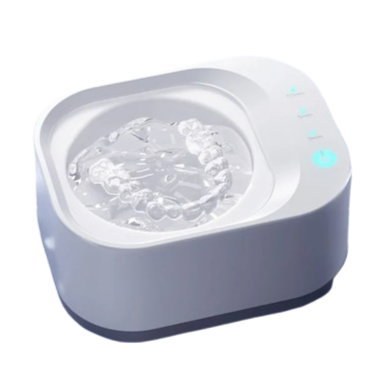 Limpiador Ultrasónico Portátil 48kHz, Máquina de Limpieza para Brackets, Retenedores y Dentaduras