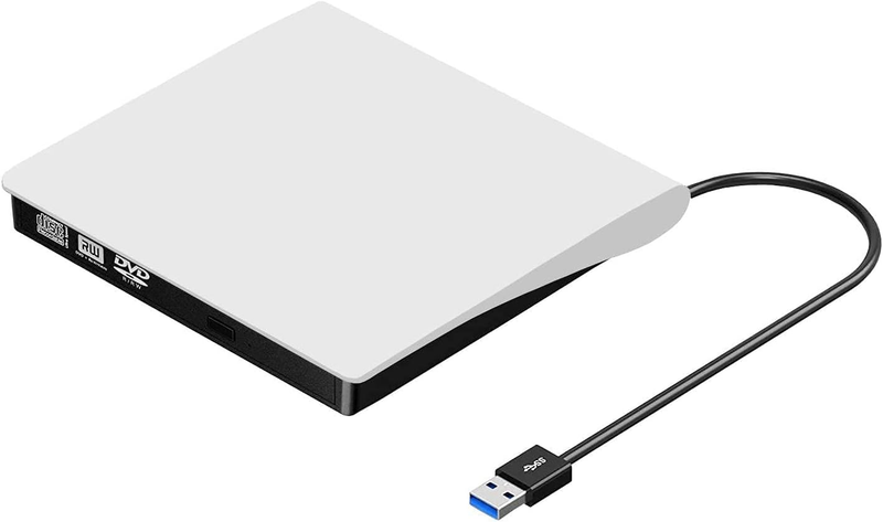 Lector y Grabadora Compatible con Windows, Mac y Linux, Alta Velocidad, Portátil con Cable Integrado