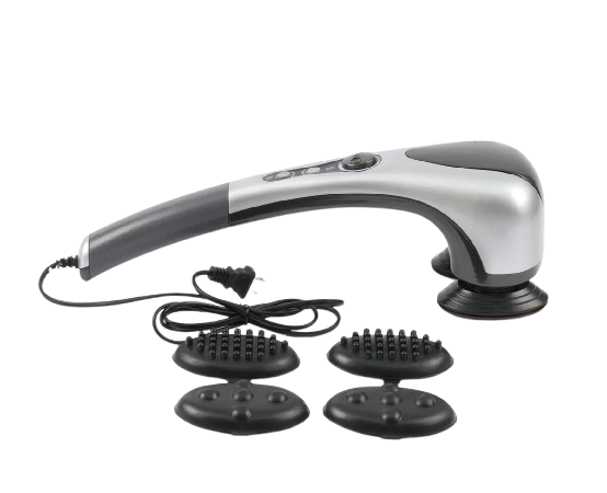 Masajeador Pistola Eléctrico con Doble Cabeza para Espalda, Cuello y Cuerpo