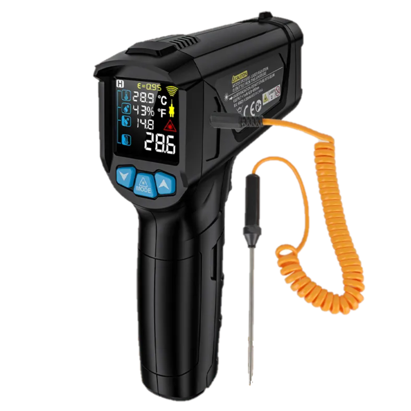 High Precision Digital Thermometer with LCD Display 800°C