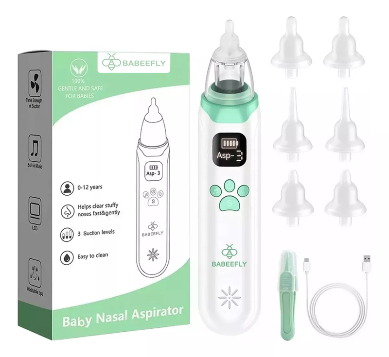 Aspirador Nasal Eléctrico para Bebé Recargable