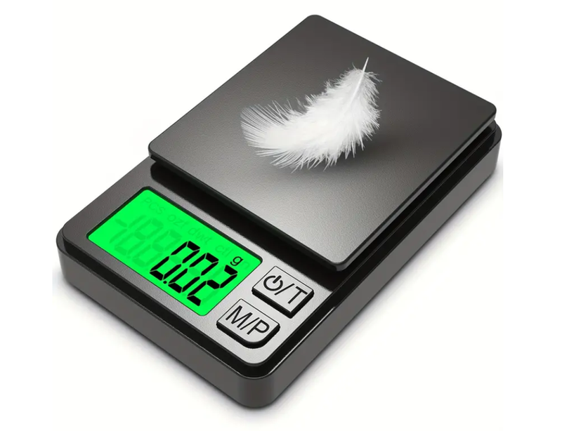 Bascula de Alta Precisión de 0,1 g x 1000 g con Pantalla LCD Retroiluminada