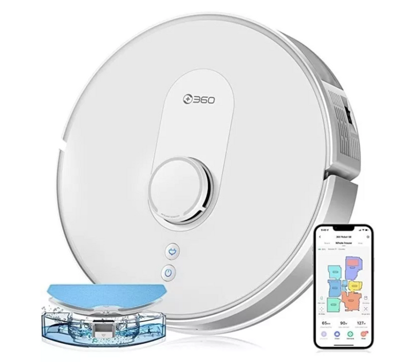 Smart Robot Vacuum Cleaner +360 S8 Self-Charging White