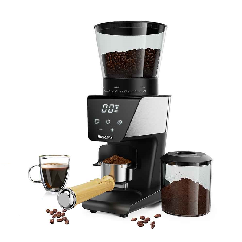BioloMix Touch Automatic Electric Coffee Grinder with 30 Speeds