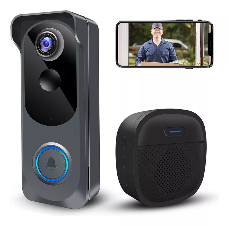 Timbre con Cámara Inteligente HD Inalámbrico e Impermeable