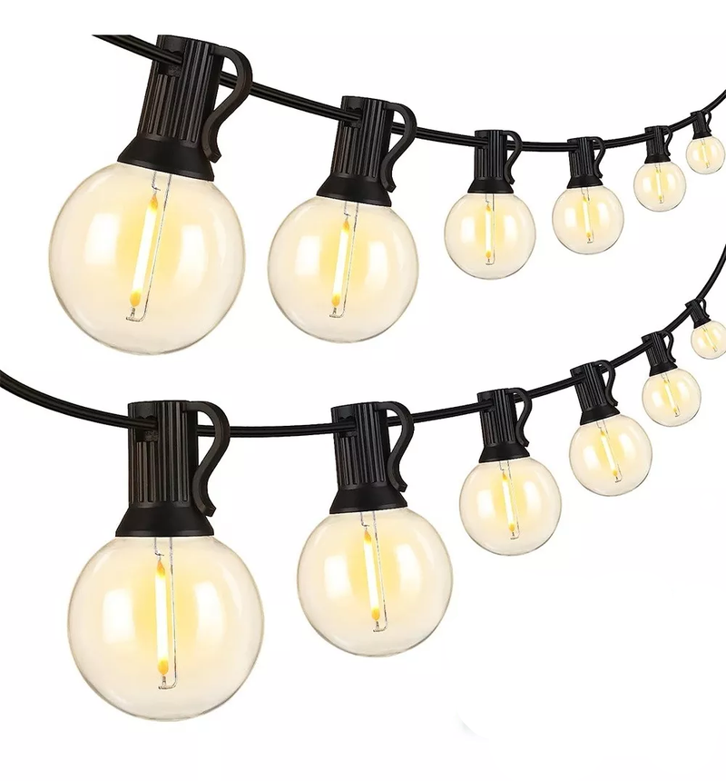 Guirnalda de Luces 50+3 Focos LED Impermeable para Exterior 30M