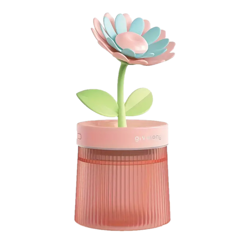 Portable USB Flower-Shaped Humidifier with Light