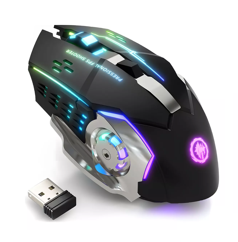 Wireless Mechanical Backlit Gamer Mouse with Bluetooth USB