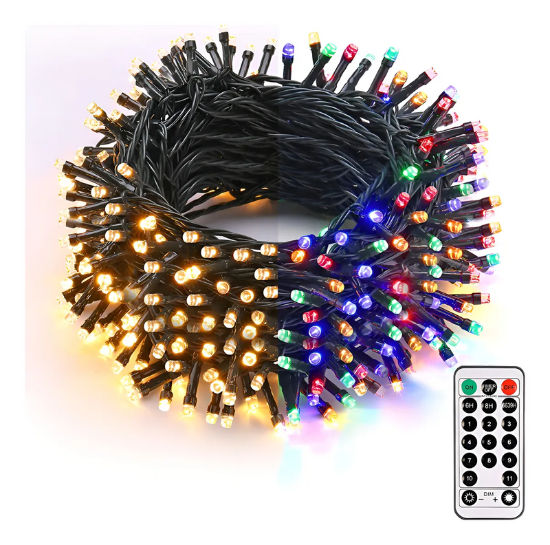 Guirnalda de Luces Navideña 20m 200 LEDS 11 Modos Exterior Impermeable