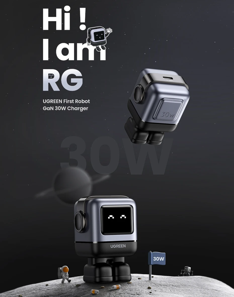 Ugreen Nexode Robot Cargador Rápido GaN de 30W USB-C