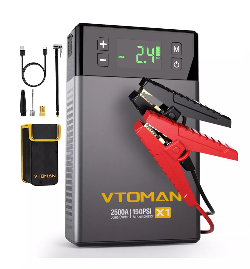 Vtoman X1 2500A 150PSI Battery Jump Starter and Inflator