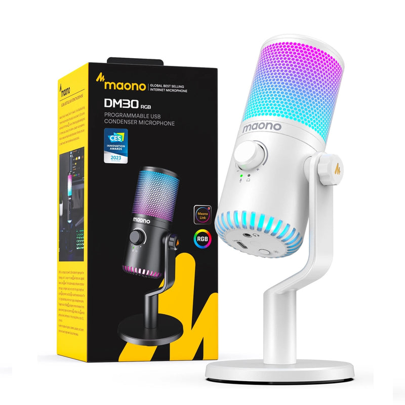 Maono DM30 USB Gaming Microphone with RGB Lighting
