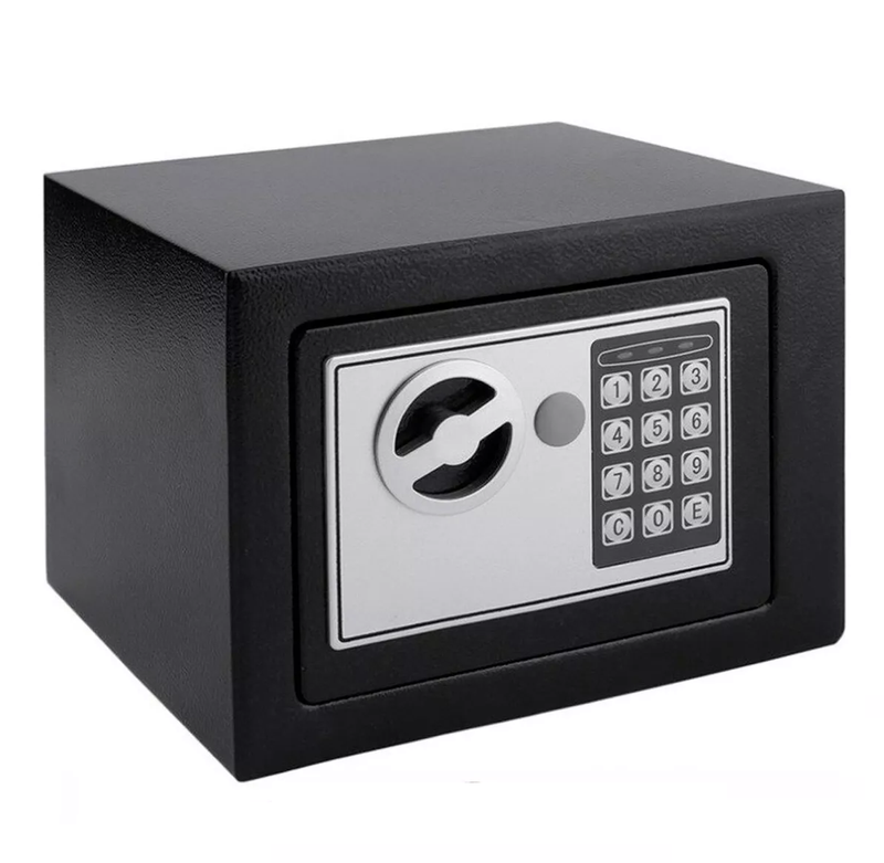 Electronic Security Safe with Digital Code and Key