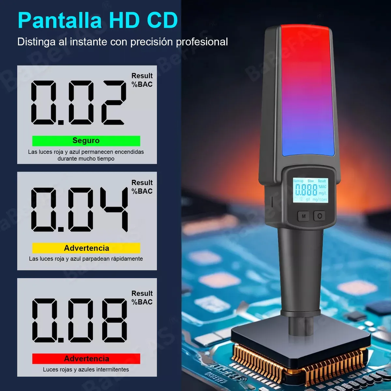 Alcoholímetro de Alta Precisión con Pantalla Digital MR803