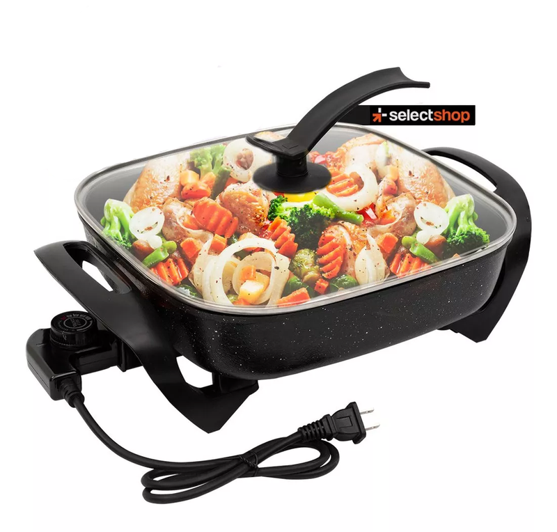Sartén Eléctrico Antiadherente Portatil de 6lt con Termostato