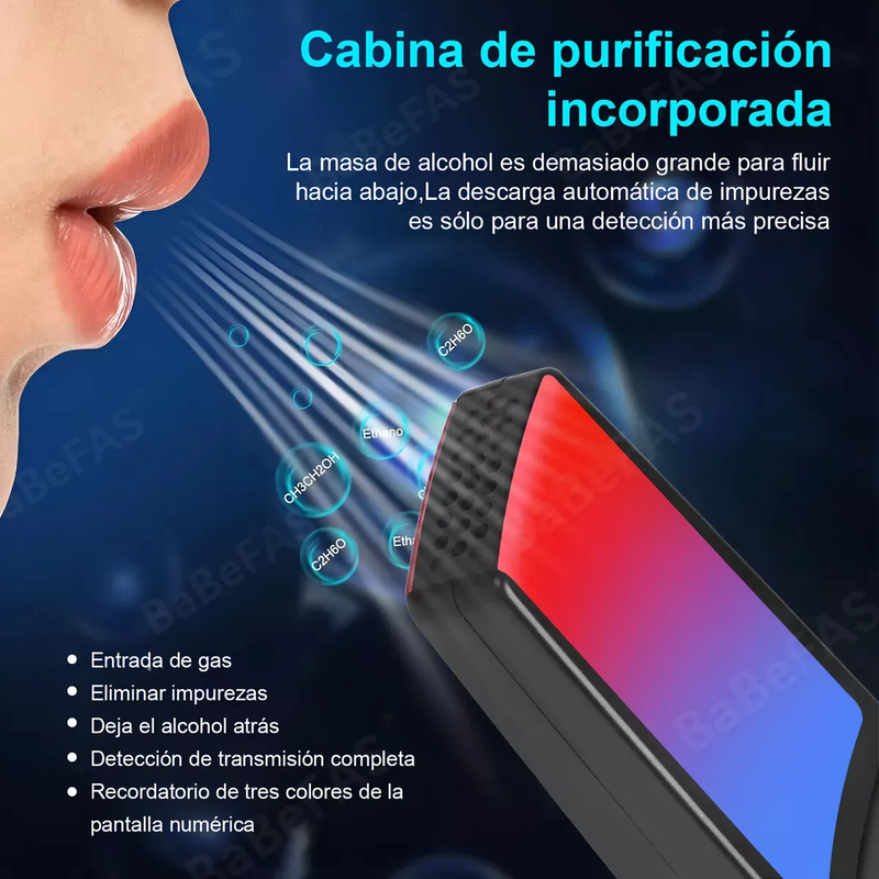 Alcoholímetro de Alta Precisión con Pantalla Digital MR803