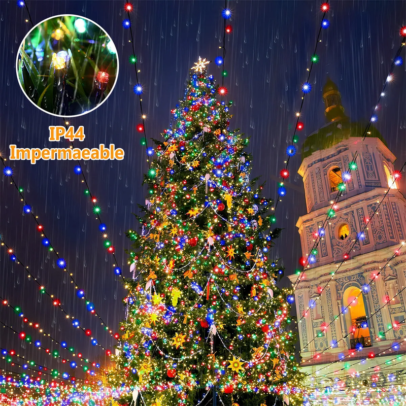 Guirnalda de Luces Navideña 20m 200 LEDS 11 Modos Exterior Impermeable