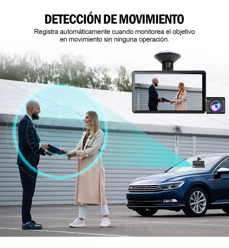 Cámara Dash HD 1080 para Coche de 3 Pantallas