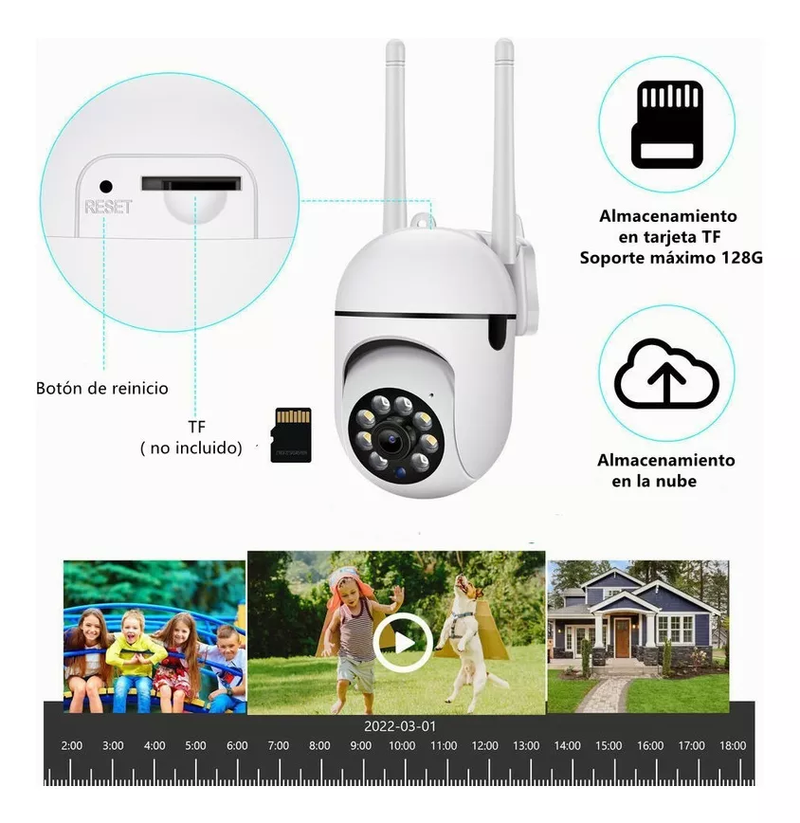 Cámaras de Seguridad Wifi HD 1080P 2 Piezas