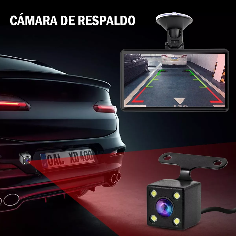 Cámara Dash HD 1080 para Coche de 3 Pantallas