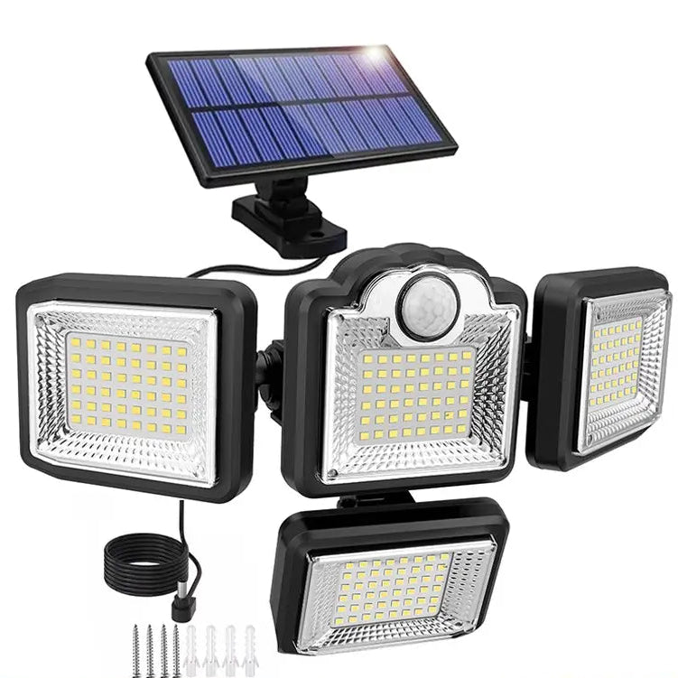 Lámpara Solar De Pared Led Con Sensor De Movimiento Ip65