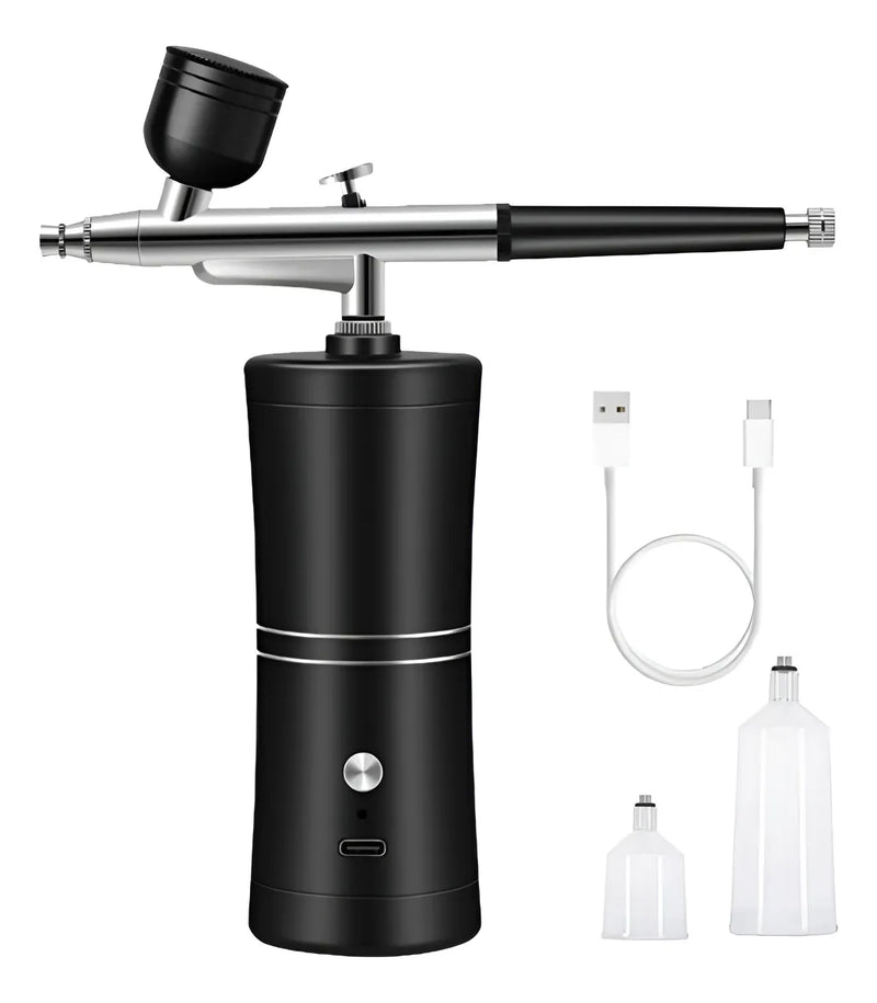 Aerógrafo Inalámbrico Portátil con Compresor para Uñas, Repostería y Arte en General