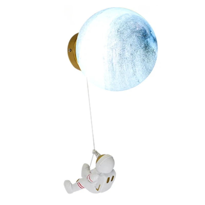 Astronaut Moon LED Wall Lamp with 3 Light Tones