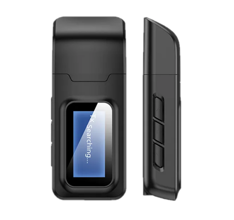 Audio Transmitter with Bluetooth 5.0 and LCD Display 3.5mm AUX RCA