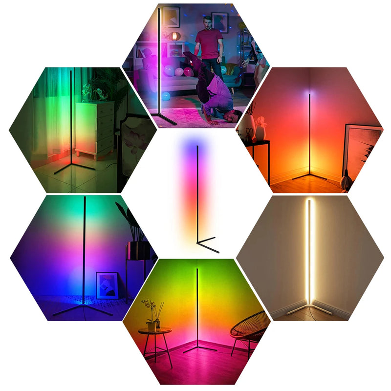 Lámpara LED de Esquina RGB Inteligente de 140 cm