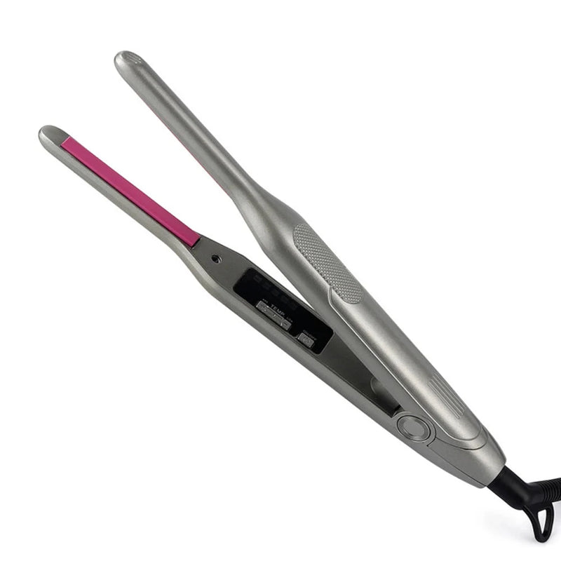 2-in-1 Ceramic Flat Iron for Short Hair with LED Display