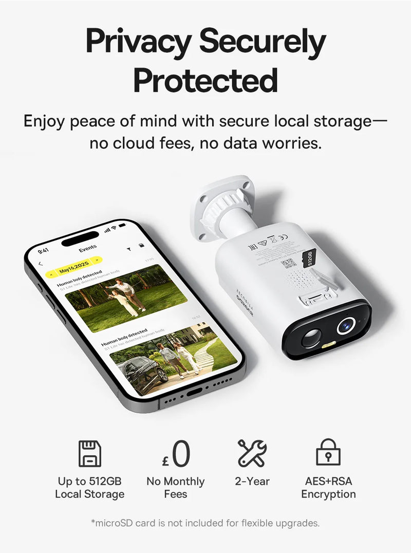 Cámara de Seguridad Solar para Exteriores Baseus Security S1 Lite 2K