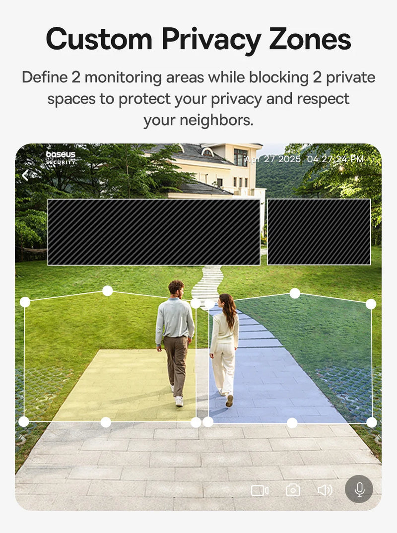 Cámara de Seguridad Solar para Exteriores Baseus Security S1 Lite 2K