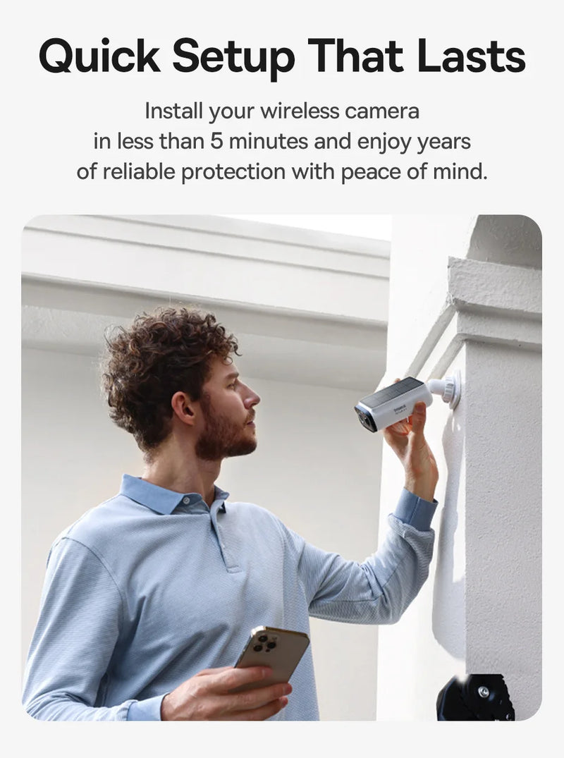 Cámara de Seguridad Solar para Exteriores Baseus Security S1 Lite 2K