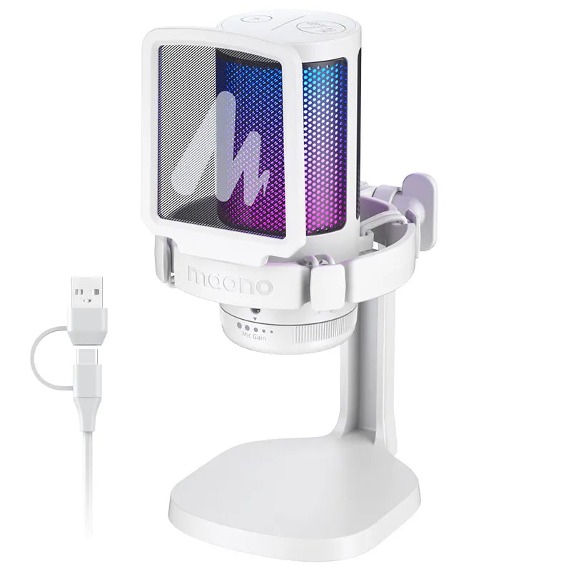 Micrófono de condensador Gamer Maono DGM20 RGB