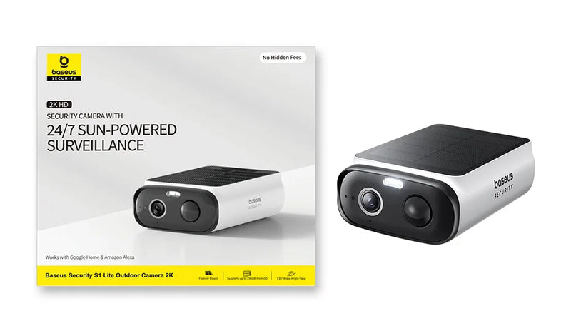 Cámara de Seguridad Solar para Exteriores Baseus Security S1 Lite 2K