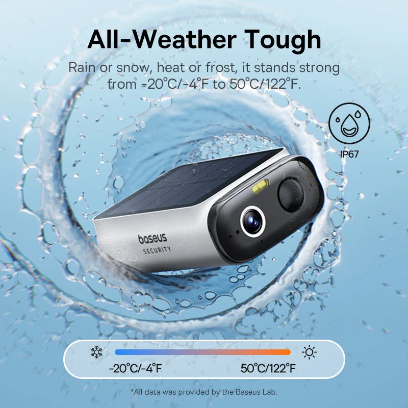 Cámara de Seguridad Solar para Exteriores Baseus Security S1 Lite 2K