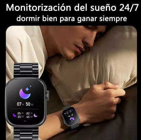 Smartwatch con Linterna LED y Pantalla HD de 2,01" Impermeable