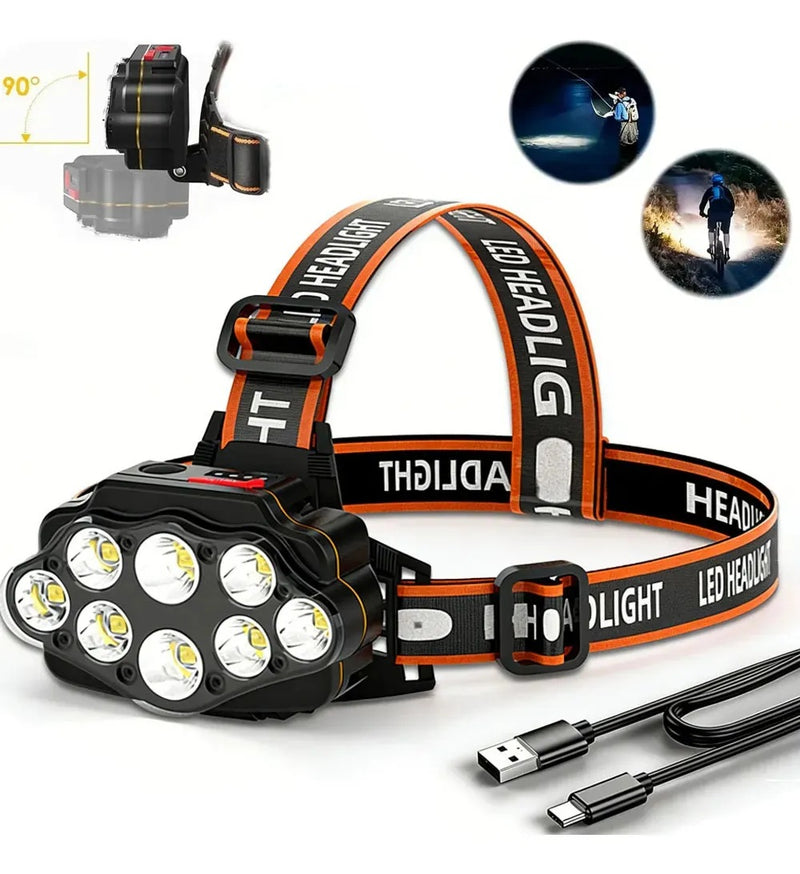 Linterna Táctica Cyotman LED de 13000 lm Recargable con Zoom y 4 Modos