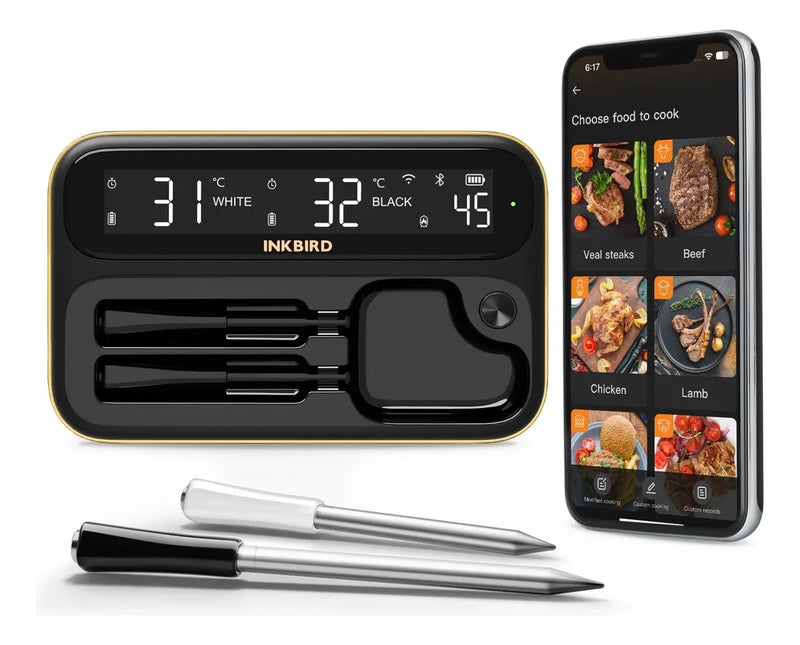 Termómetro de Cocina Inalámbrico Inteligente con Bluetooth y WIFI para Carne y Barbacoa