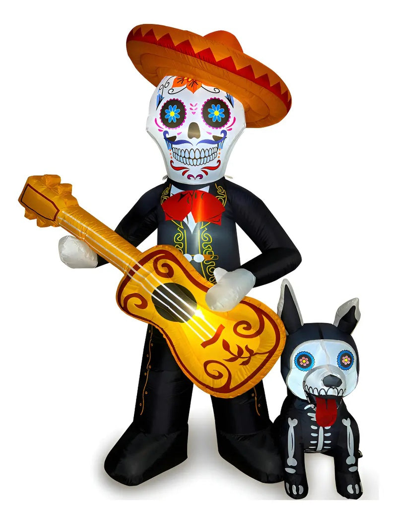 Inflable de Día de Muertos Decoración Exterior 1,8M