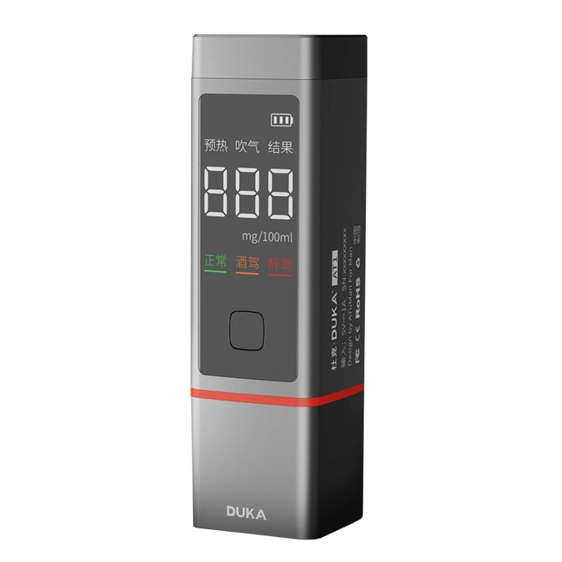 Alcoholímetro DUKA Probador de Alcohol con Pantalla LCD